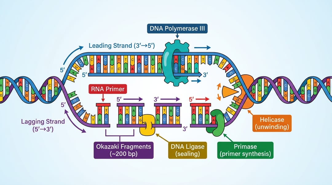 DNA 복제 개념 시각화