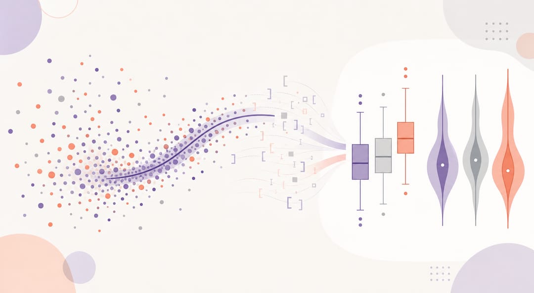 Verstreute Datenpunkte verwandeln sich in SciDraw AI in ein ausgefeiltes Diagramm in Journal-Qualität
