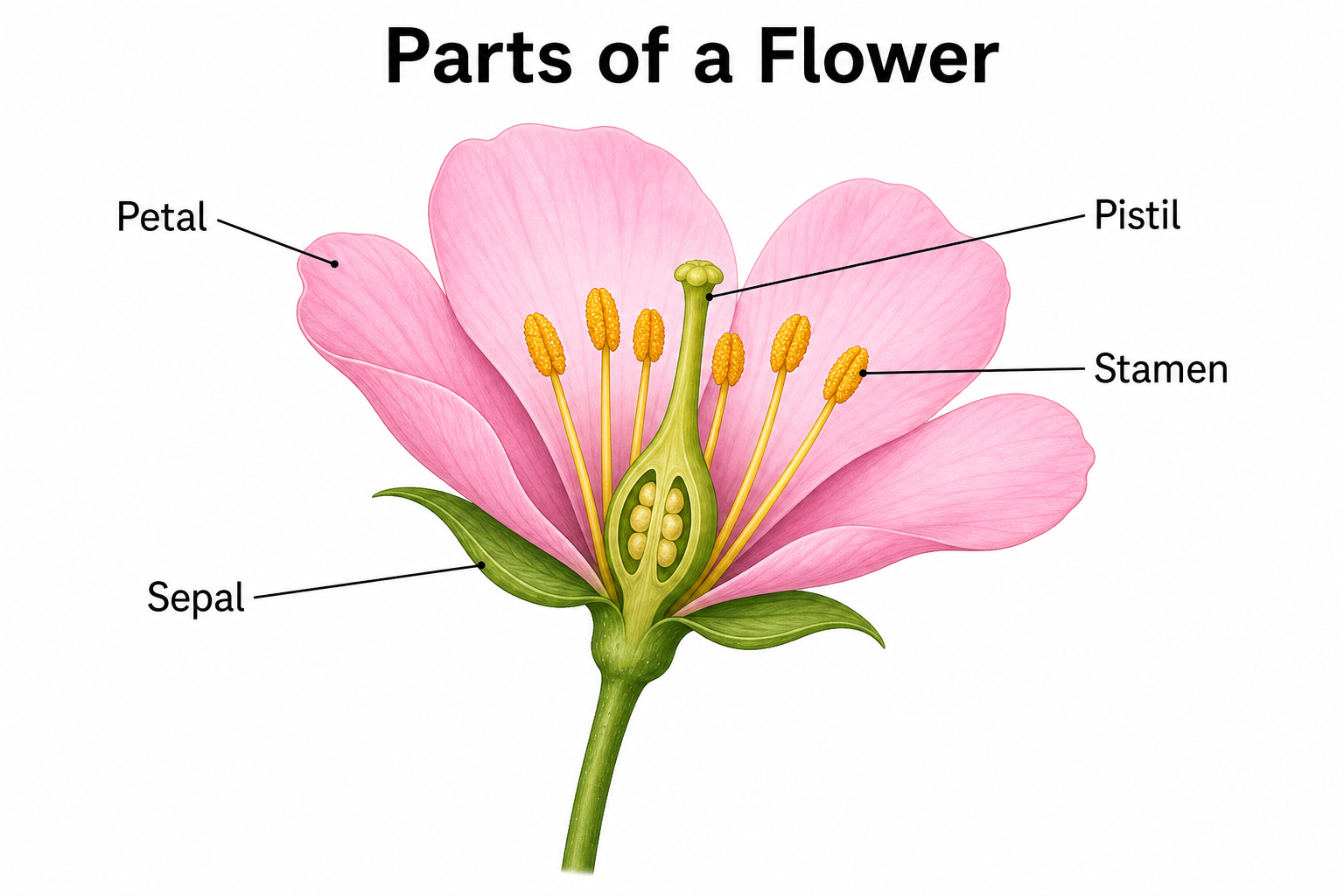 AI Parts of a Flower Diagram Maker