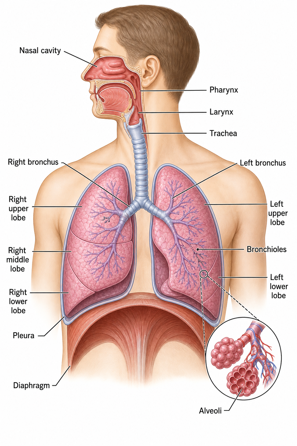 Erzeuge dein Atmungssystem-Diagramm